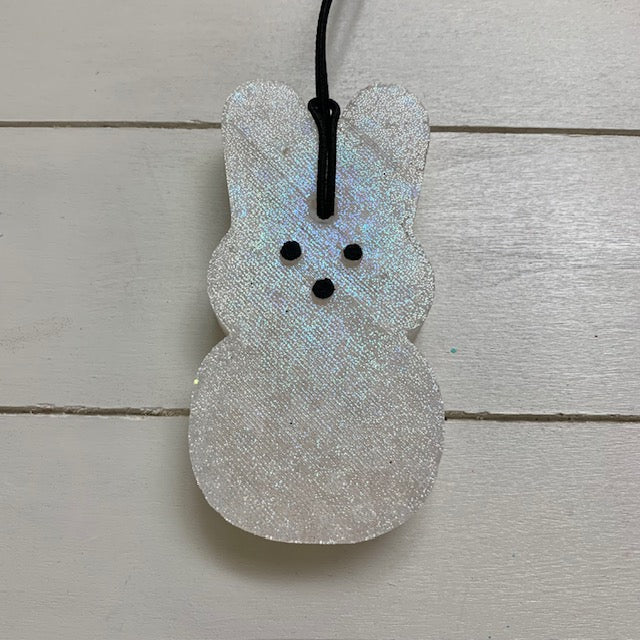 White Glitter Peep | Marshmallow Fireside Scent