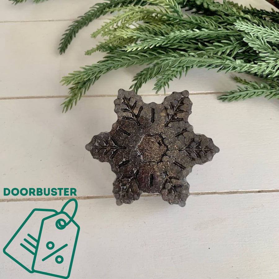 Single Car Vent Clip | Clip-On Car Air Vent Freshener | Snowflake Shape For Horizontal or Vertical Vents | Vanilla Eggnog Scent