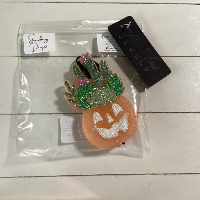 Pumpkin with Succulents | Strawberry Daiquiri Scent