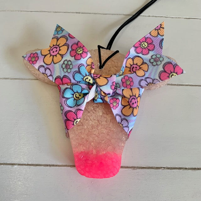 Cowhead Smiley Flower RIbbon  | Lush Blush Scent