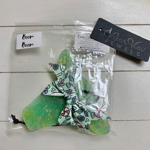 Cow head with Candy Cane Ribbon | Boom Boom Scent