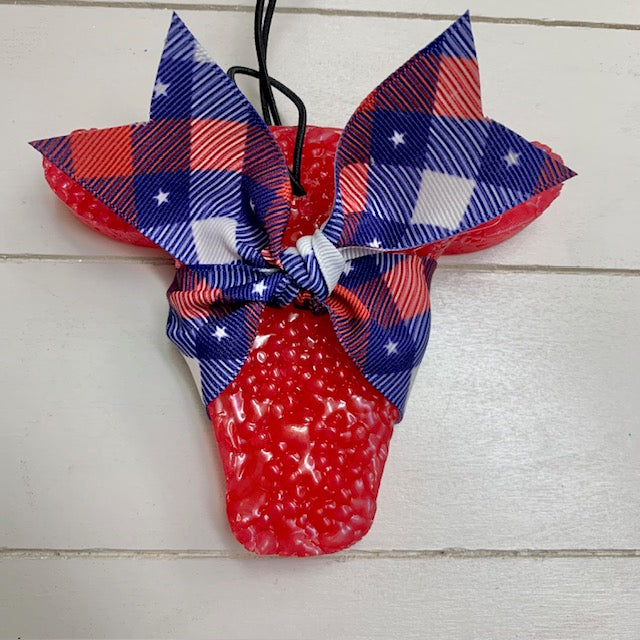 Cowhead with Red/White/Blue RIbbon | Lavender Scent