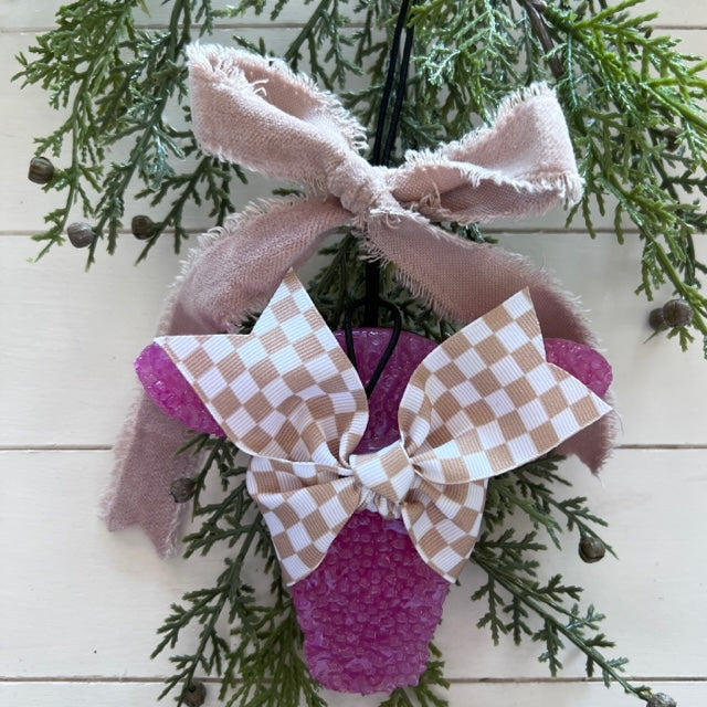 Plaid Ribbon Cowhead | Brandied Pear Scent