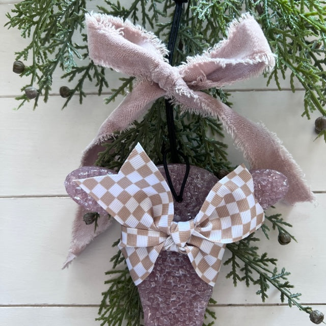 Plaid Ribbon Cowhead | Monkey Farts Scent