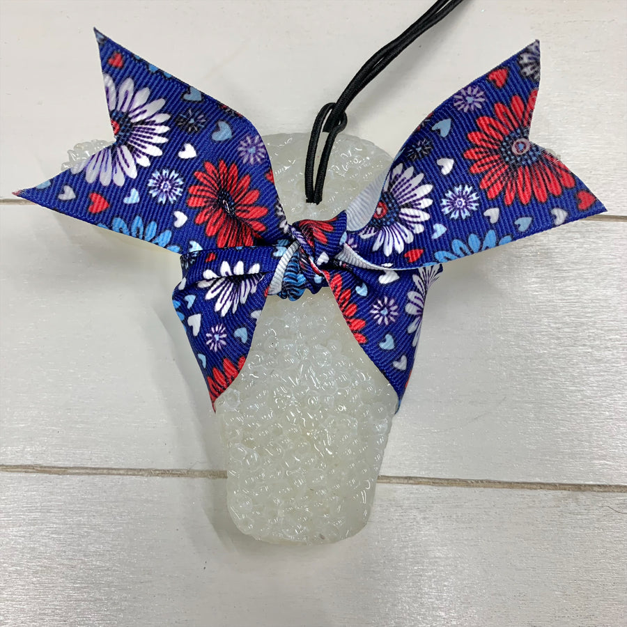 Cowhead with Patriotic Flower RIbbon | Sugared Lemon