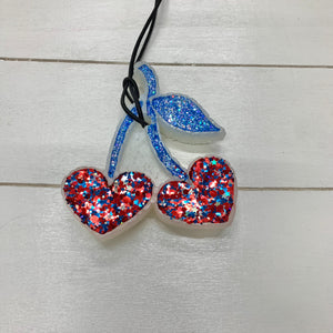 Patriotic Heart Cherries | Sugared Lemon