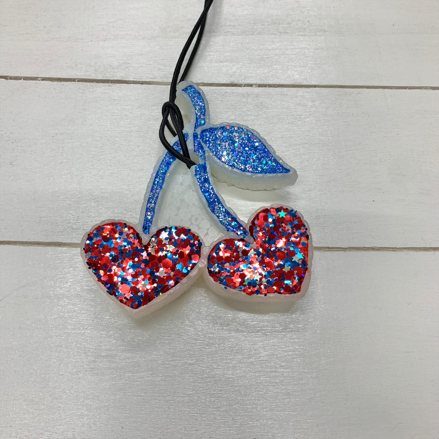 Patriotic Heart Cherries | Sugared Lemon