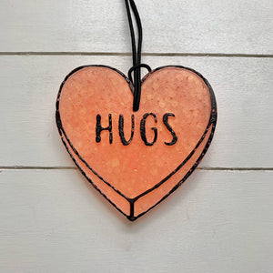 Hugs Convo Heart | Peach Color | Black Raspberry Vanilla Scent