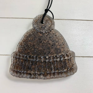 Beanie With No Pom | Dark Brown Metallic | Roasted Pinecone Scent