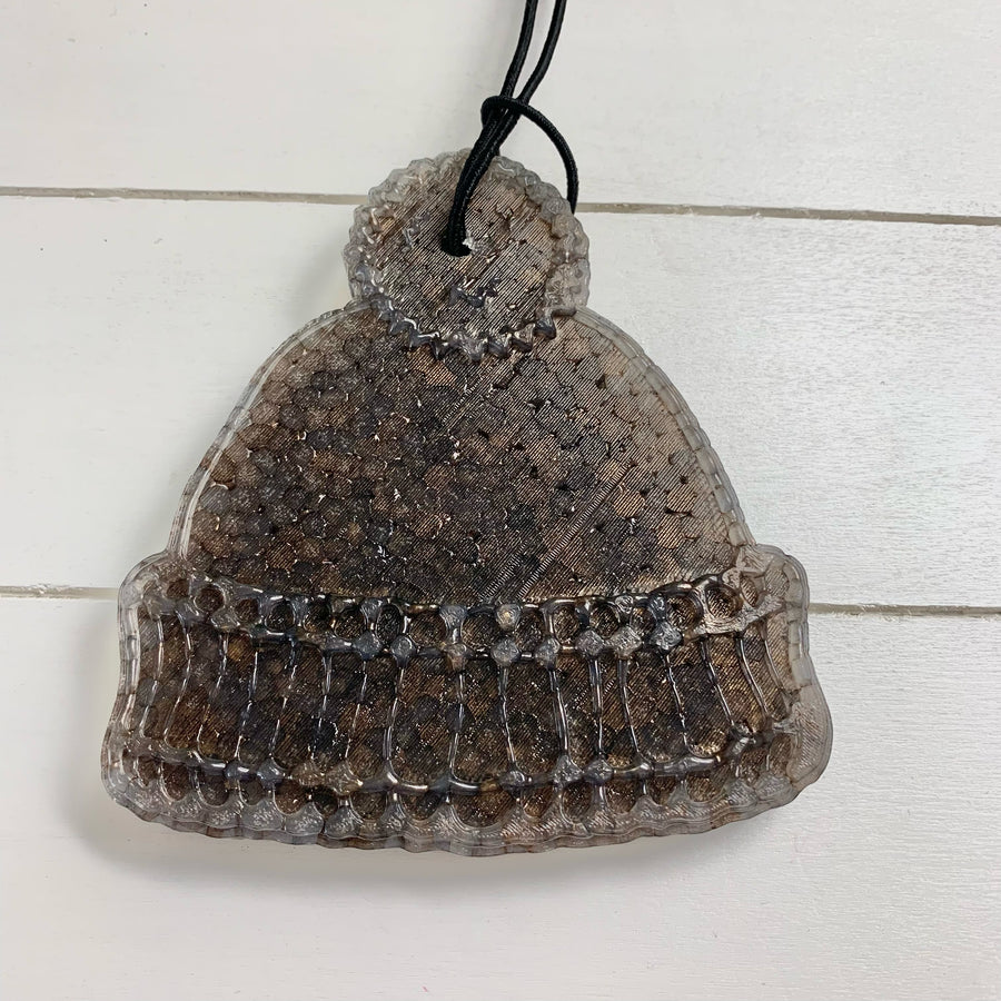 Beanie With No Pom | Dark Brown Metallic | Roasted Pinecone Scent