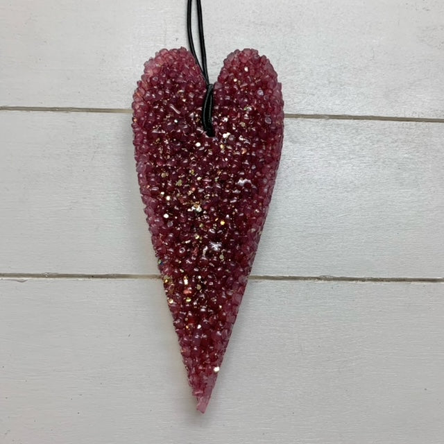 Long Heart | Maroon Gold Glitter | Lovespell Scent