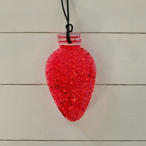 Christmas Light | Red With Red Glitter | Roasted Pinecone Scent