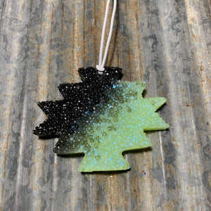 Aztec Shape Car Freshie | Green to Black | Volcano Scent