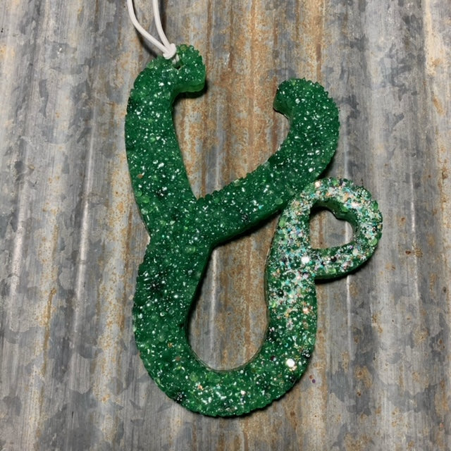 Stethoscope Car Freshie | Green With Glitter | Mama's Kitchen Scent