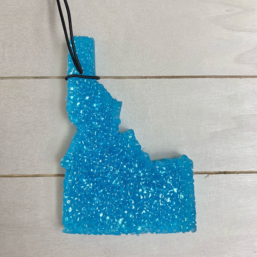 Large Idaho Car Freshie | Blue | Mahogany Teakwood Scent