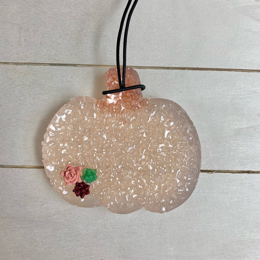 Pumpkin Car Freshie | White Gold With Succulents | Pumpkin Patch Scent