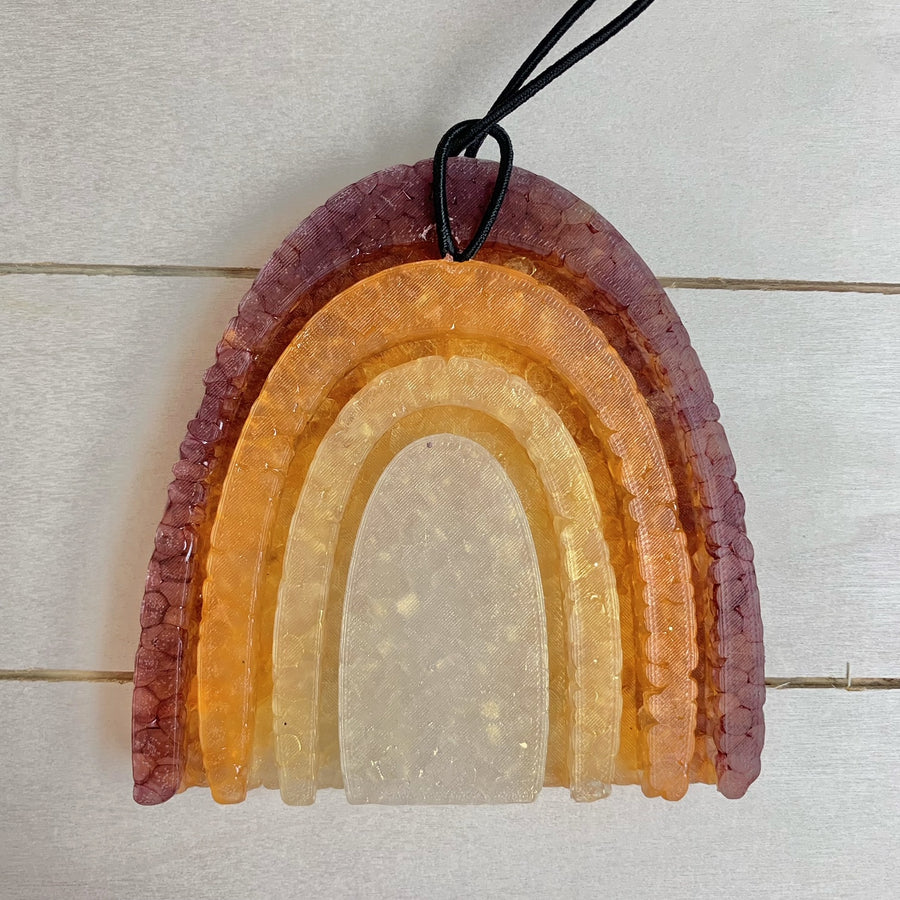 Rainbow Car Freshie | Fall Colors | Brown Sugar & Fig Scent