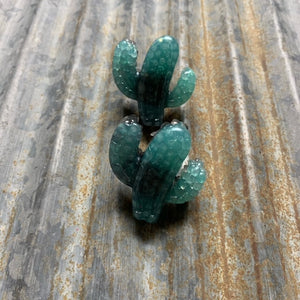 Car Vent Clips | Clip-On Car Air Vent Freshener Set | Black and Blue Cactus | Southern Charm Scent