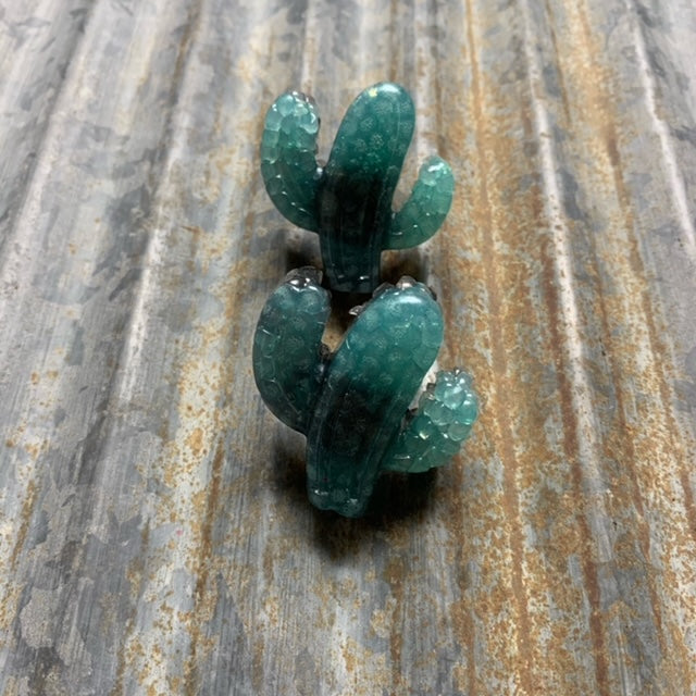 Car Vent Clips | Clip-On Car Air Vent Freshener Set | Black and Blue Cactus | Southern Charm Scent