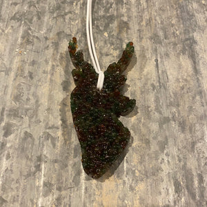 Deer Car Freshie | Camouflage Pattern | Mahogany Teakwood Scent