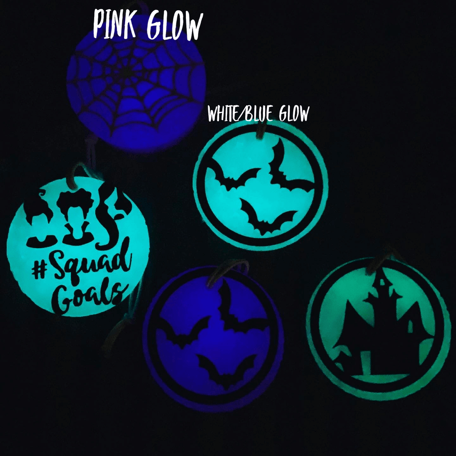 Haunted House Print Car Freshie | Glow In The Dark Lime Green | New Car Scent