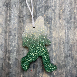 Bigfoot Car Freshie | White to Green Ombre | Black Ice Scent