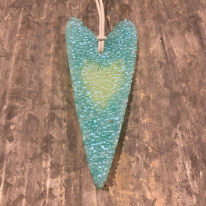 Long Heart Freshie | Green And Mint | Cactus Blossom Scent