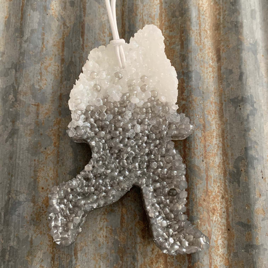 Bigfoot Car Freshie | White & Grey | Black Ice Scent