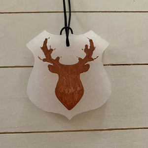 Deer Head Mount Car Freshie | White Gold & Brown | Southern Charm Scent