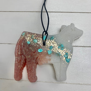 Show Steer | Brown/White Turquoise Stone | Cactus Blossom Scent