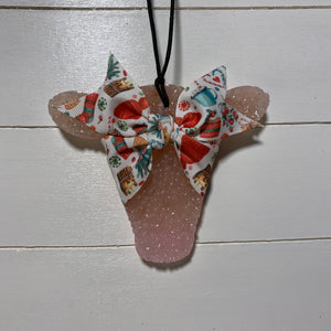 Cow Head | Brown With Pink Nose & Cocoa Ribbon | Fall Festival Scent