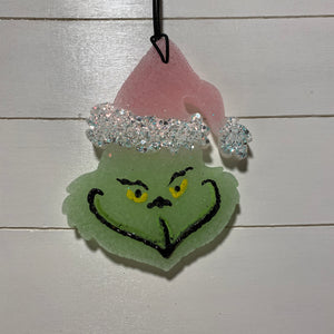The Grinch | Lime Green With Pink Hat & Glitter | Hillbilly Mistletoe Scent