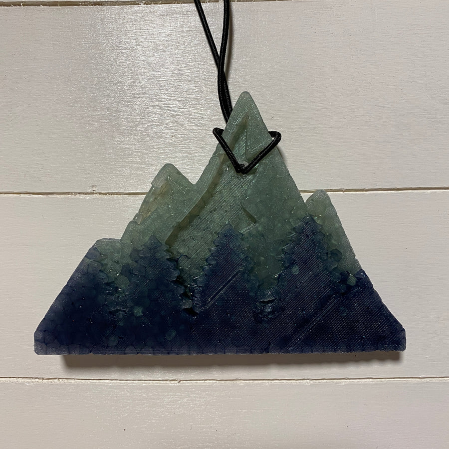Mountains With Trees | Sage Green & Navy Blue | Southern Charm Scent