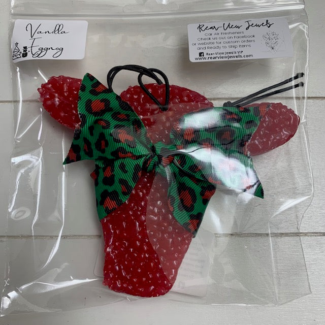 Cow head Christmas Leopard Print Ribbon | Vanilla Eggnog Scent