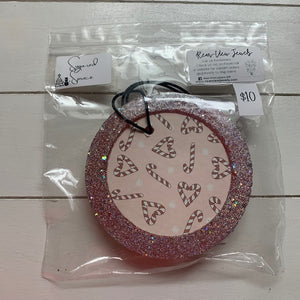 Candy Cane Circle with Glitter |Sugared Spruce Scent