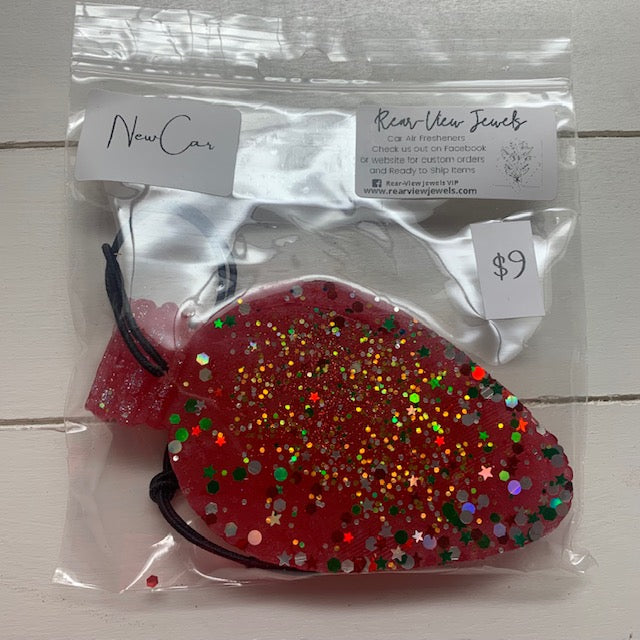Christmas Bulb with glitter | New Car Scent
