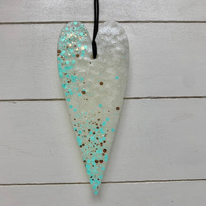 White Longheart with glitter |Sea Salt Orchid Scent