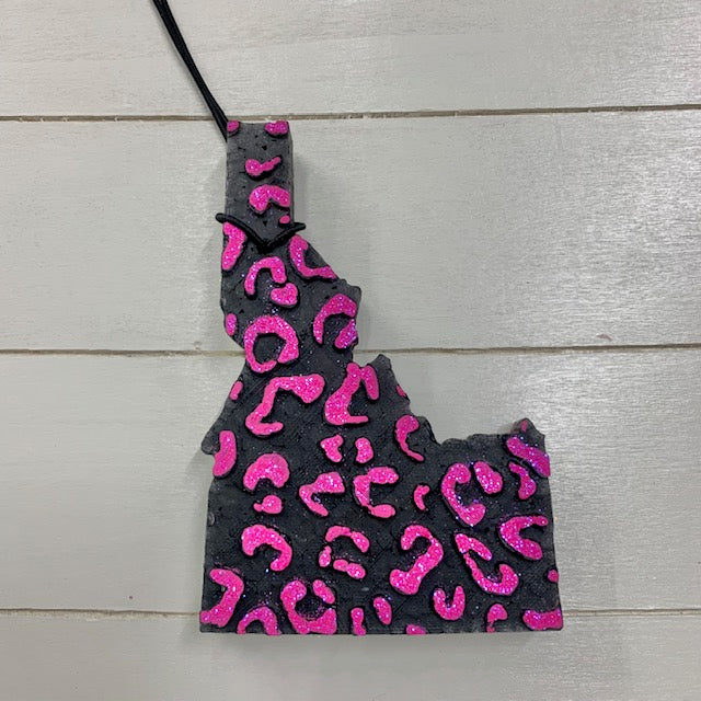 Large Leopard Idaho Black With Pink Glitter | Boom Boom Scent