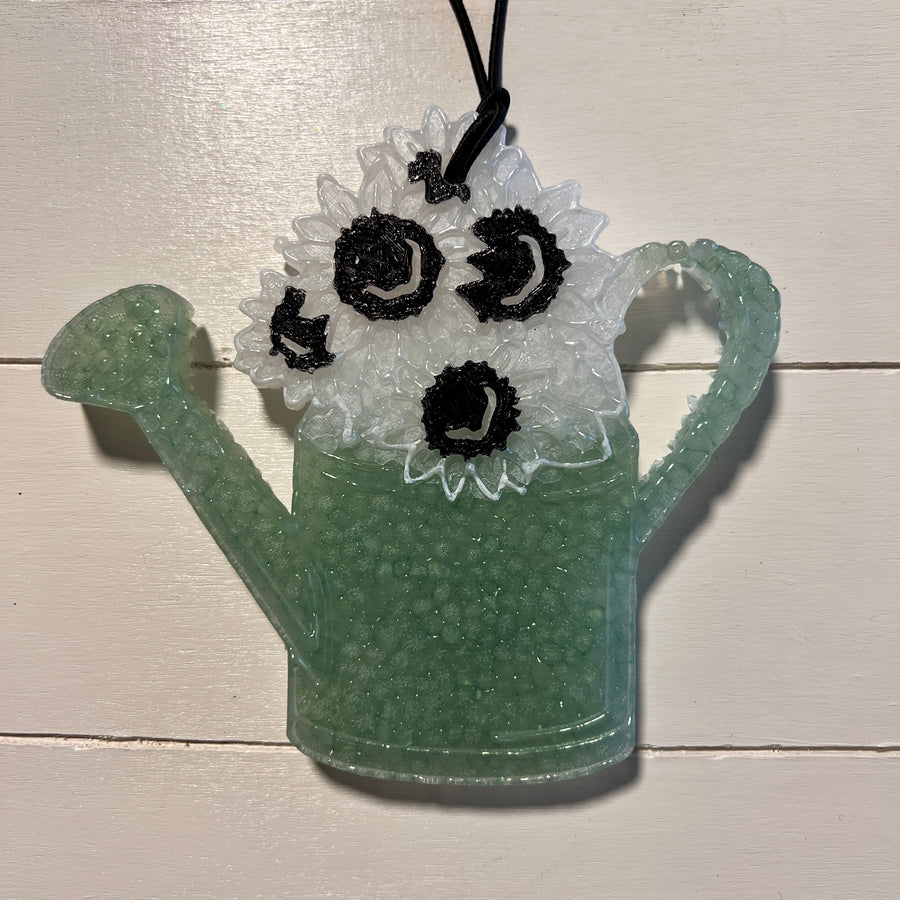 Water Can Flowers | White & Green | Rosemary Mint Scent
