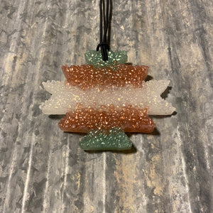Aztec Shape Car Freshie | Sage Green, Rose Gold, White Gold | Fall Festival Scent