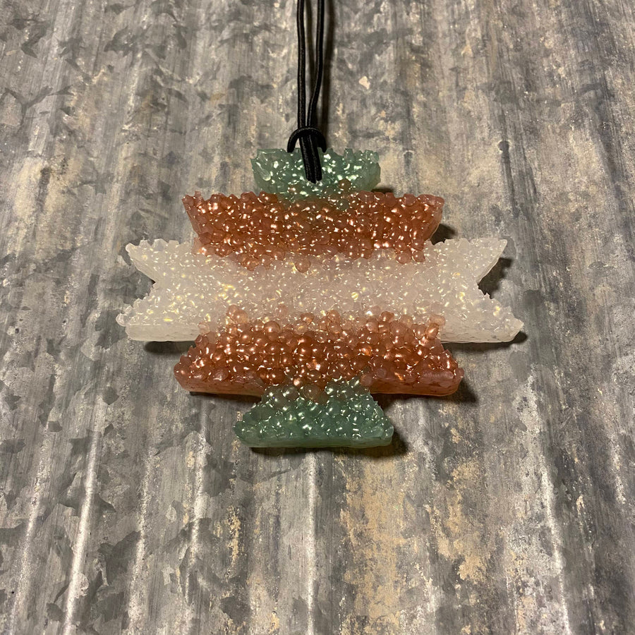 Aztec Shape Car Freshie | Sage Green, Rose Gold, White Gold | Fall Festival Scent