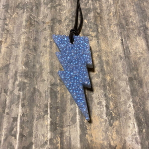 Lightning Bolt Car Freshie | Ice Blue | Manly Scent Mix