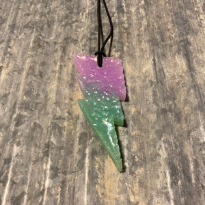 Lightning Bolt Car Freshie | Purple To Green | Mint Mojito Scent