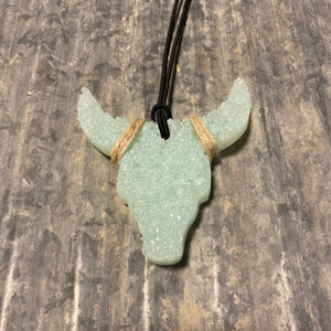 Cow Skull Car Freshie | Mint Colors With Twine | Monkey Farts Scent