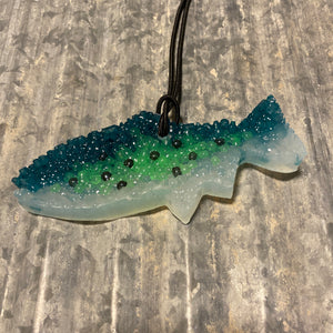 Lake Fish Car Freshie | Dark & Teal | Southern Charm Scent