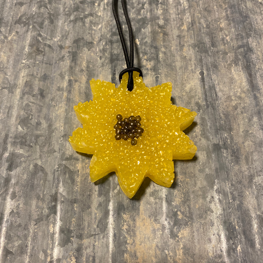 Sunflower Car Freshie | Sunflower Colors | Tropical Cowboy Scent