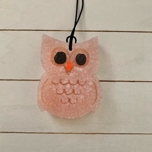 Owl Car Freshie | Blush Color | Volcano Scent