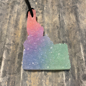 Idaho Car Freshie | Rainbow Ombre | Monkey Farts Scent