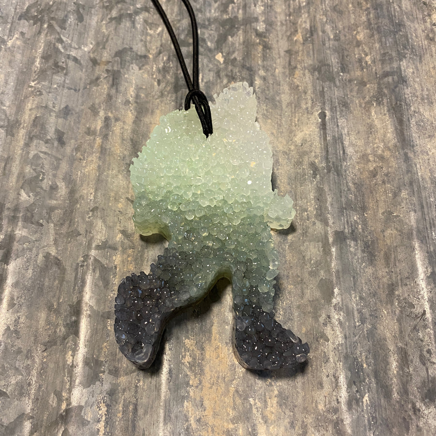 Bigfoot Car Freshie | Lime Green to Black | Black Ice Scent