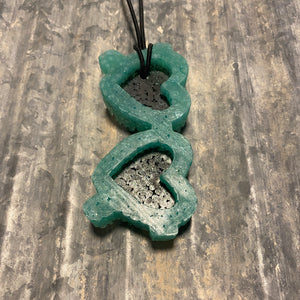 Heart Sunglasses Car Freshie | Teal | Volcano Scent